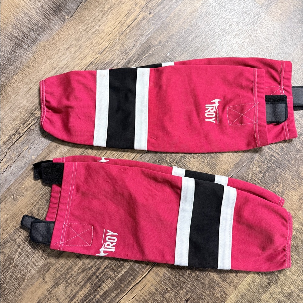 Troy Red and Black Hockey Socks
